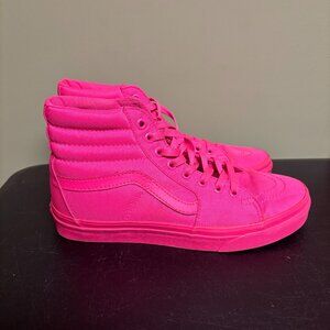 Vans Sk8-Hi 'Mono Canvas' sneakers in a neon hot pink